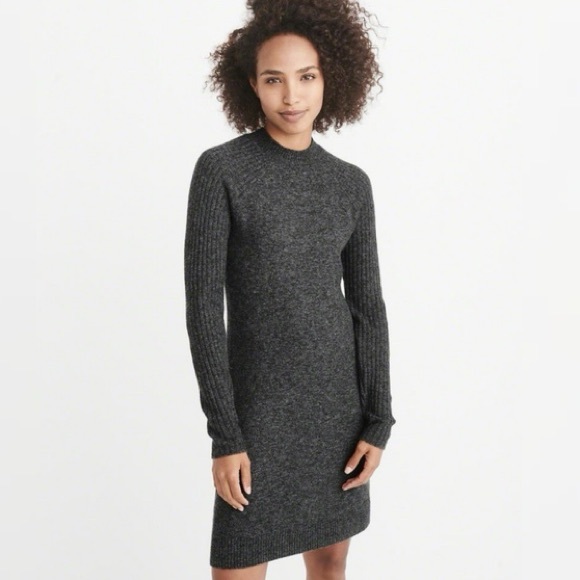 Abercrombie & Fitch Dresses & Skirts - Abercrombie and Fitch Mock Neck Grey Sweater Dress Size XS
